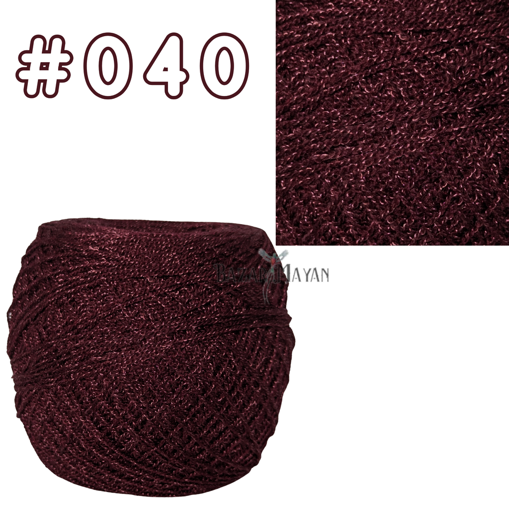 Brown 100g Crystal Crochet Mexican Yarn Thread -Hilo Estambre Cristal #040