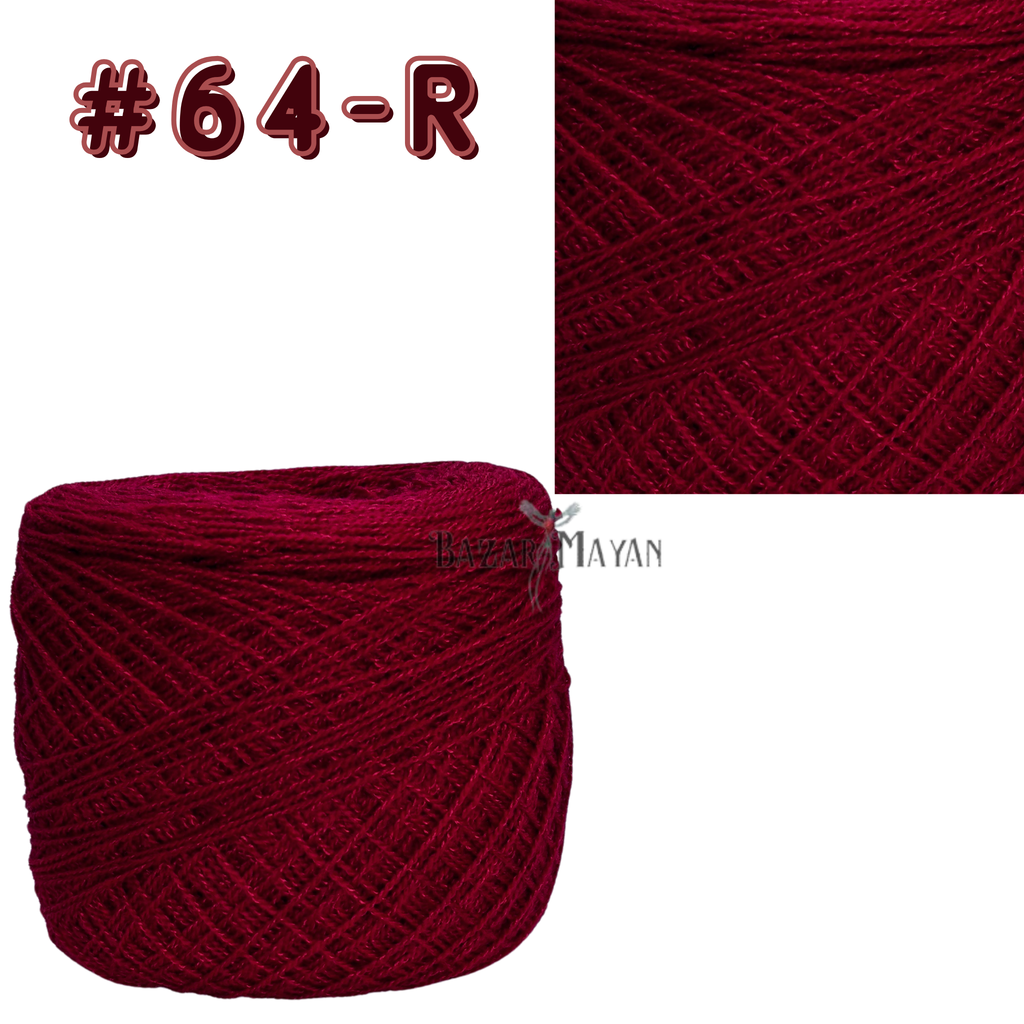 Red 100g Crystal Crochet Mexican Yarn Thread -Hilo Estambre Cristal #64-R