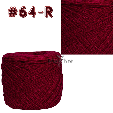 Red 100g Crystal Crochet Mexican Yarn Thread -Hilo Estambre Cristal #64-R