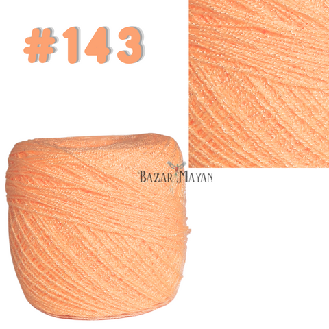 Orange 100g Crystal Crochet Mexican Yarn Thread -Hilo Estambre Cristal #143