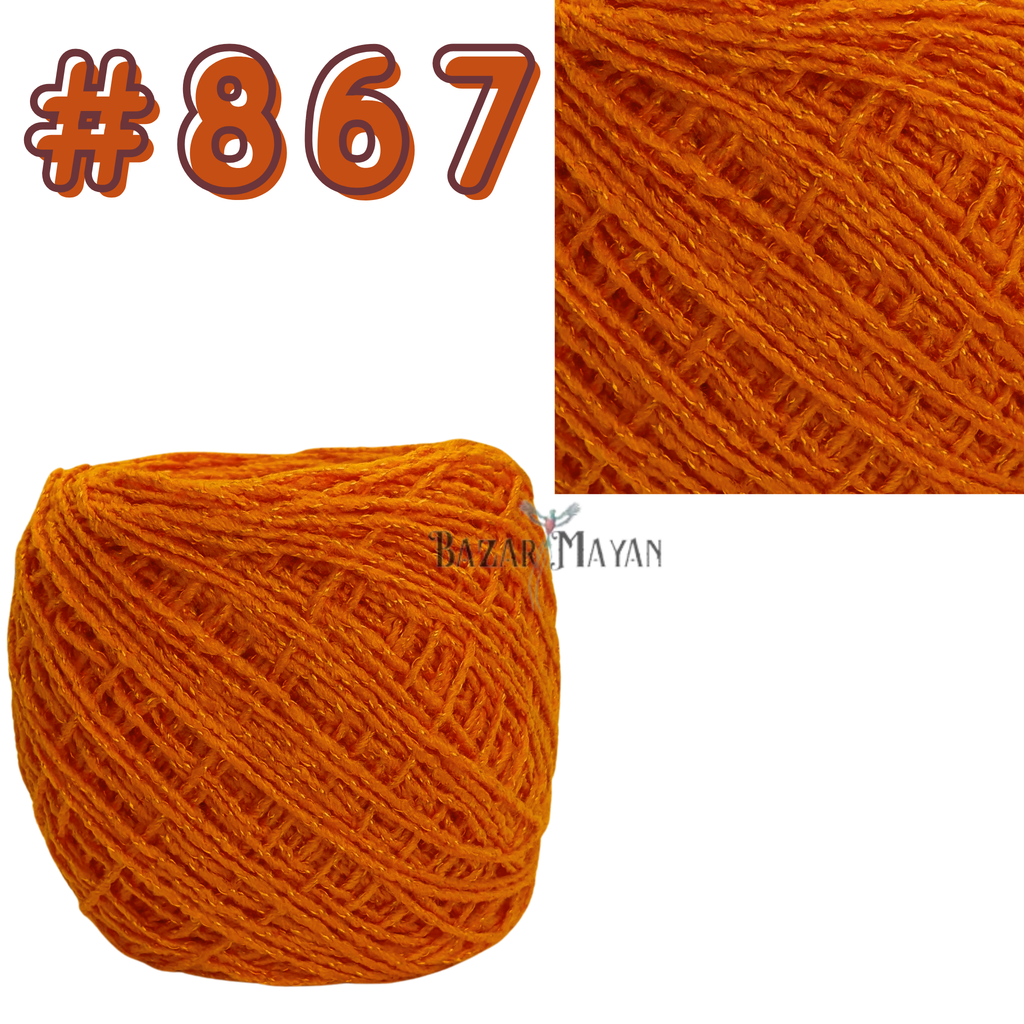 Orange 100g Brisa Crochet Mexican Yarn Thread - Hilo Estambre Brisa Tejer #867