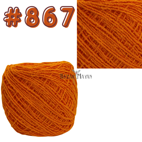 Orange 100g Brisa Crochet Mexican Yarn Thread - Hilo Estambre Brisa Tejer #867