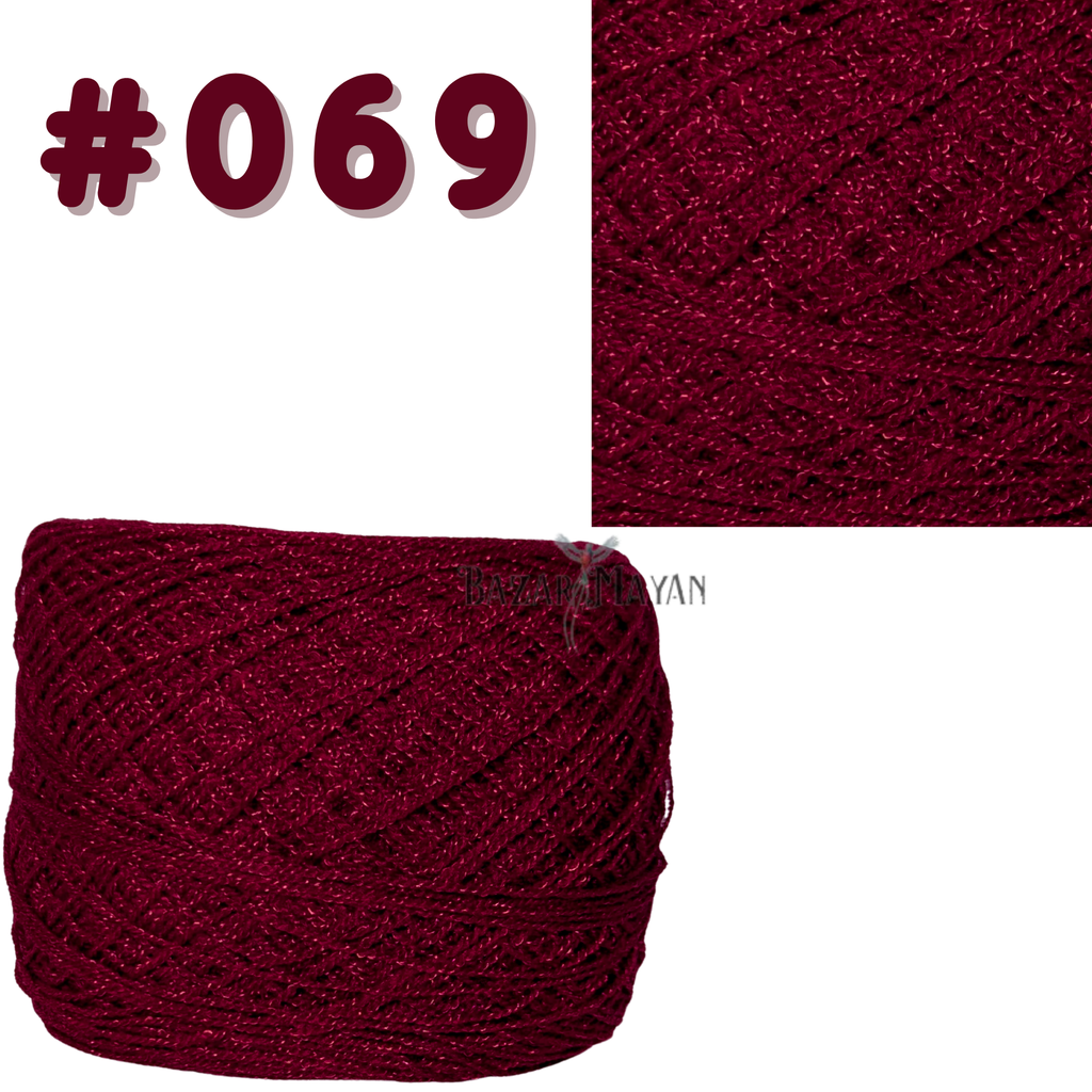 Red 100g Crystal Crochet Mexican Yarn Thread -Hilo Estambre Cristal #069