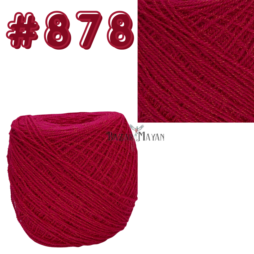 Pink 100g Crystal Crochet Mexican Yarn Thread -Hilo Estambre Cristal #878