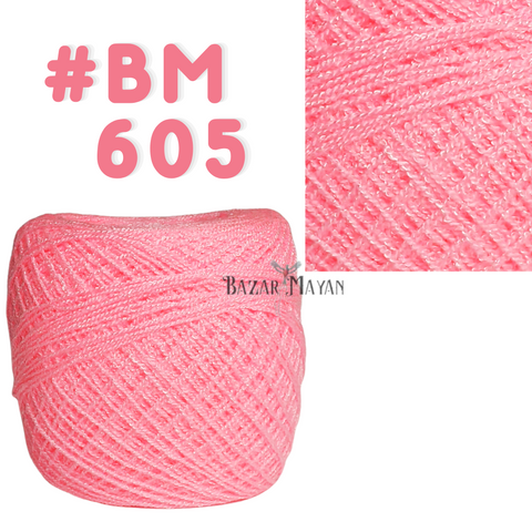 Pink 100g Crystal Crochet Mexican Yarn Thread -Hilo Estambre Cristal #BM605