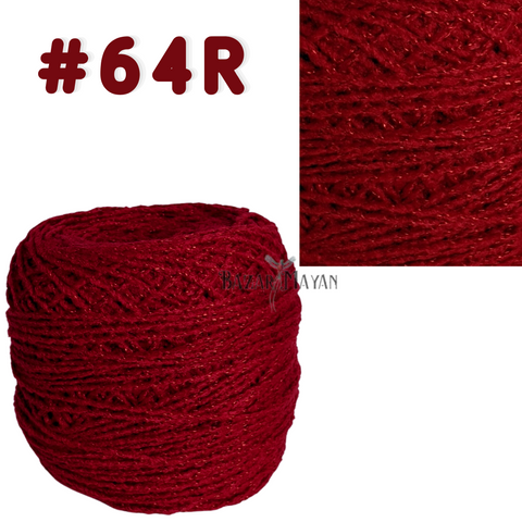 Red 100g Brisa Crochet Mexican Yarn Thread - Hilo Estambre Brisa Tejer #64R
