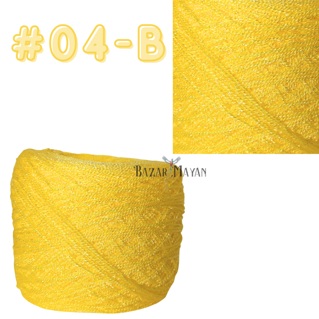 Yellow 100g Crystal Crochet Mexican Yarn Thread -Hilo Estambre Cristal #04-B
