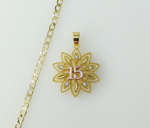 Gold plated 14K multicolor 3mm Cuban chain  necklace with delicate links.