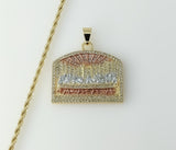 Plated Tri-Color Blinged The Last Supper 3mm Rope/Braided Chain Necklace