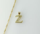 Plated Dainty Letter "Z" 14K Twist Chain Necklace