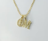 14K gold plated double pendants Saint Jude necklace on 3mm Cuban chain jewelry.

Gold plated Saint Jude double pendants