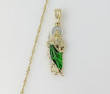 Plated Small Multicolor Saint Jude 14K Twist Chain Necklace