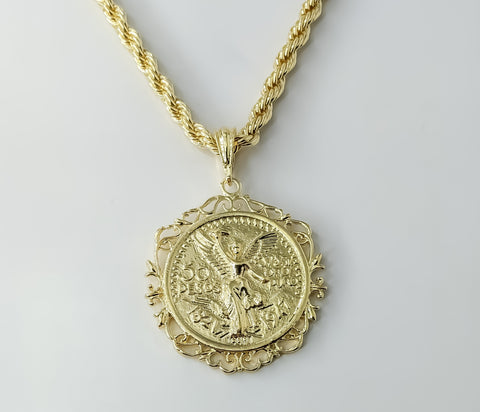 Gold plated double sided braided rope chain necklace with intricate design
Gold plated braided rope chain necklace with