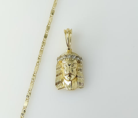 Plated Jesus 2mm Star Solid Chain Necklace