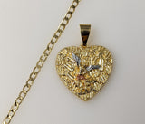 Gold plated 14K Archangel Saint Michael Cuban chain necklace with delicate link design.
Gold plated 14K Cuban chain Arch