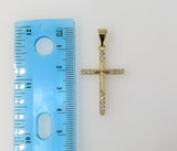 Plated Small Cross 14K Twist Chain Necklace