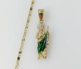 Plated Small Multicolor Saint Jude 2mm Star Solid Chain Necklace