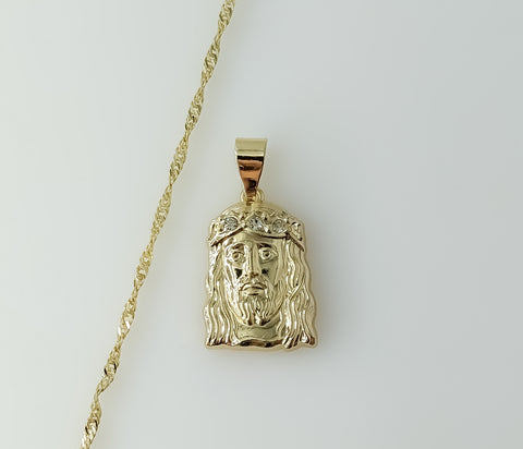 Plated Jesus 14K Twist Chain Necklace