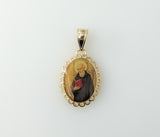 Plated Saint Benedict Pendant Optional 14K 2.5mm-3mm Rope Chain Necklace