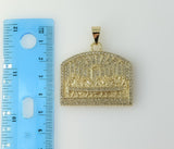 Plated Blinged The Last Supper 4mm 14K Diamond Cut Figaro Chain Necklace