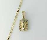 Plated Jesus 3mm Figaro Chain Necklace
