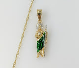 Plated Small Multicolor Saint Jude 14K Twist Chain Necklace