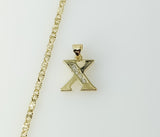 Plated Dainty Letter "X" 2.5mm Star Chain Necklace