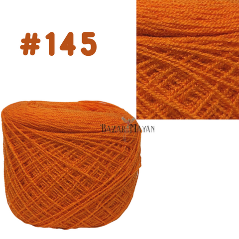 Orange 100g Crystal Crochet Mexican Yarn Thread -Hilo Estambre Cristal #145