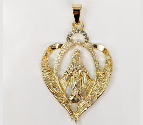 Plated Virgin Mary Pendant*