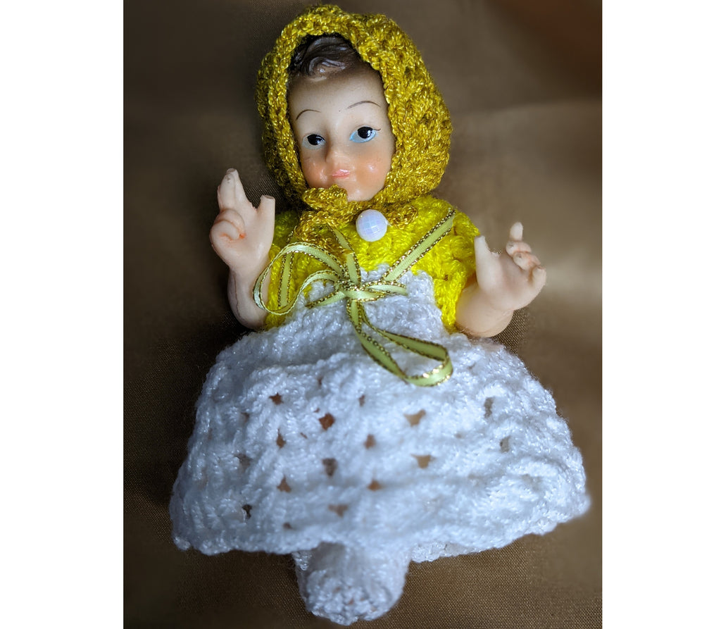 6" Inch Baby Jesus Figurine with Handmade Dress