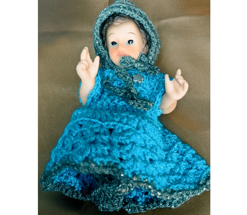 6" Inch Baby Jesus Figurine with Handmade Dress