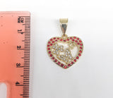 Plated Heart with Butterfly Pendant*