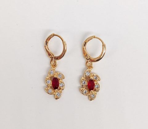 Plated Stone Earring