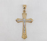 Plated Tri-Color Cross Pendant
