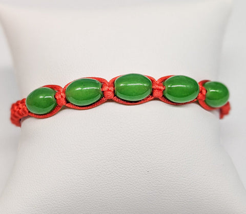 Faux Jade Rope Protection Bracelet