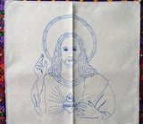 Jesus Design Embroidery Cloth (Servilletero)