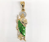 Plated Multicolor Saint Jude Pendant