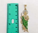 Plated Multicolor Saint Jude Pendant
