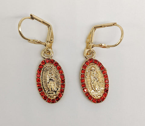 Plated Virgin Mary Earring