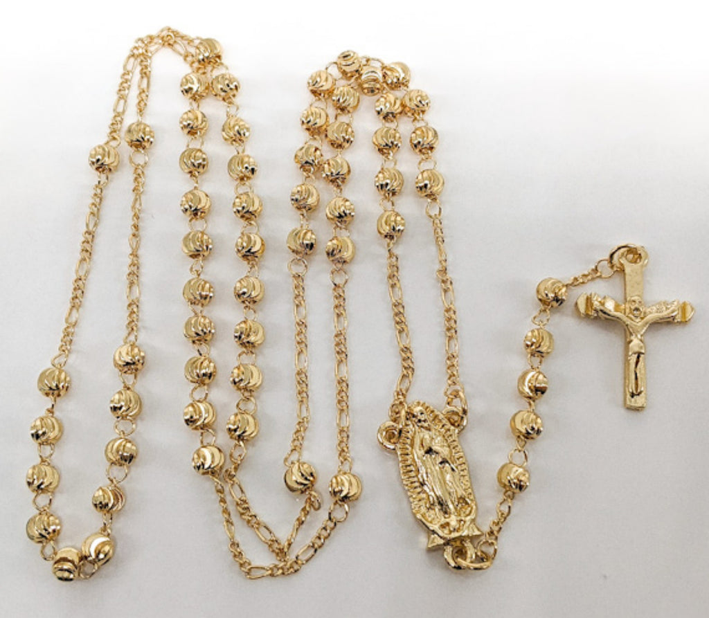 Plated Virgin Mary Rosary