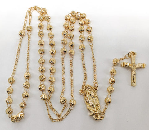 Plated Virgin Mary Rosary