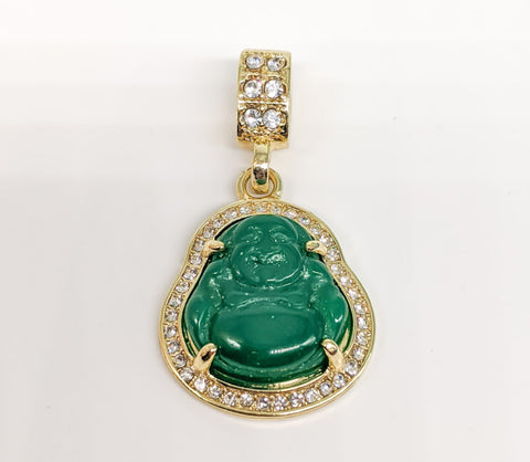 Plated Green Buddha Pendant