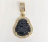 Plated Black Buddha Pendant