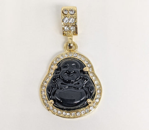Plated Black Buddha Pendant