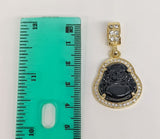 Plated Black Buddha Pendant