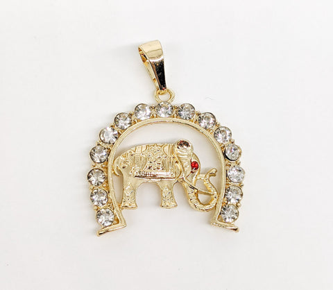 Plated Elephant Pendant