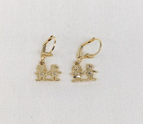 Plated Girl and Boy Earring