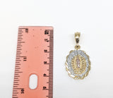 Tri-Plated "Mis 15 Años" Virgin Mary Pendant