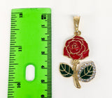 Plated Multicolor Flower Pendant and Chain Set*