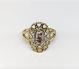Plated Tri-Color Mini Virgin Mary Ring